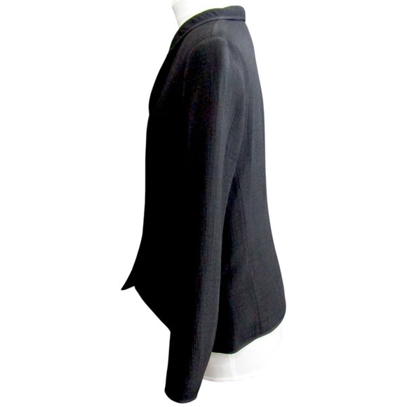 Eileen Fisher Black Textured Silk Blend Jacket Women Size XS Magnetic Snap Front - Picture 6 of 13